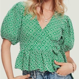 Scotch and Soda | Broderie Anglaise Wrap Top | XS